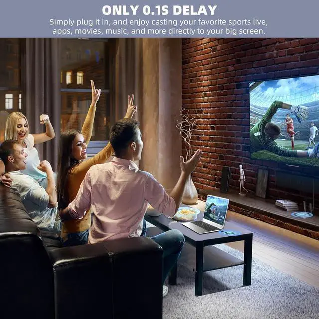Alt view image 6 of 7 - Wireless HDMI Transmitter and Receiver, Plug and Play, Wireless HDMI Extender Kit Support 2.4/5GHz for Streaming Video, Audio and File to Monitor from Laptop/Pc/Tv Box/Projector
