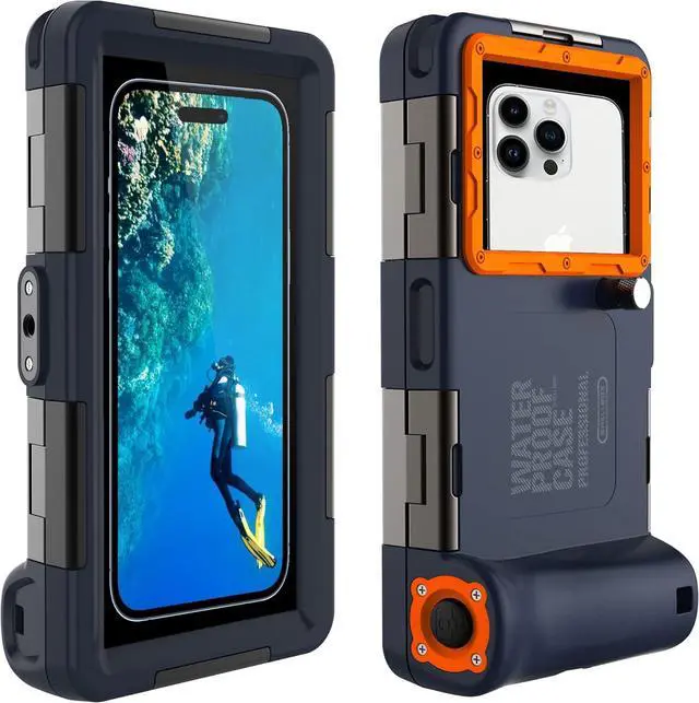 Main image of Professional Waterproof Dive Case for Snorkelling, 15M/50FT Underwater Photo and Video Case with Lanyard for iPhone 15/14/13/12/11 Pro Max/XR/XS/X Samsung Galaxy S24/S23/S22/S21 etc.