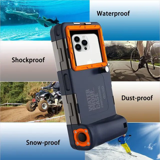 Alt view image 5 of 7 - Professional Waterproof Dive Case for Snorkelling, 15M/50FT Underwater Photo and Video Case with Lanyard for iPhone 15/14/13/12/11 Pro Max/XR/XS/X Samsung Galaxy S24/S23/S22/S21 etc.