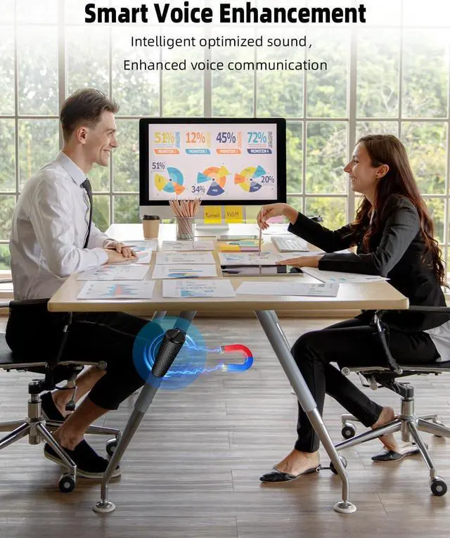 Alt view image 6 of 7 - 128G Magnetic Voice Recorder with AI Intelligent Triple Noise Cancellation, 35 Days Continuous Recording Device, Voice Activated Voice Recorder, Digital Voice Recorder for Meetings/Interviews/Classes
