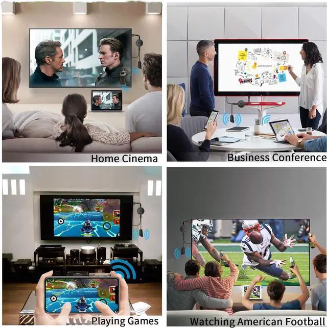 Alt view image 7 of 7 - 4K Wireless HDMI Display Dongle Adapter 1080P, WiFi Streaming Movies, Display i-phone, i-pad, Android, Tablet, Laptop, Window to HDTV/Monitor/Projector, Miracast, air play, DLNA compatible receiver