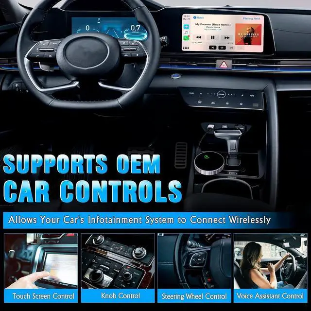 Alt view image 6 of 7 - Wireless Carplay Adapter - Apple Carplay Wireless Adapter Plug and Play Quick Connect for 2015 and iPhone iOS 10+ Factory Wired Convert to Wireless CarPlay Dongle Car (USB)