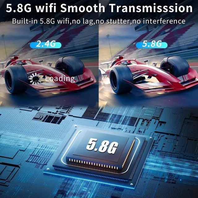 Alt view image 5 of 7 - Wireless HDMI Transmitter and Receiver, 165ft/50m Wireless HDMI for 4K Decode Input 1080P Output, Plug and Play Portable 2.4G/5.8G Wireless HDMI for Monitoring and Surveillance from PC/Projector/TV bo