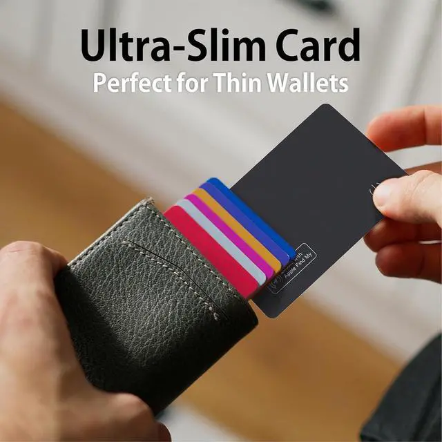 Alt view image 4 of 7 - Wallet Tracking Card, Rechargeable Slim Finder for Apple Find My (iOS only), Luggage Tag Item Locator, Passport, Phone, IP68 Water Resistant