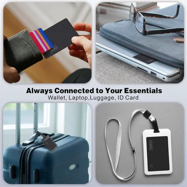 Alt view image 5 of 7 - Wallet Tracking Card, Rechargeable Slim Finder for Apple Find My (iOS only), Luggage Tag Item Locator, Passport, Phone, IP68 Water Resistant
