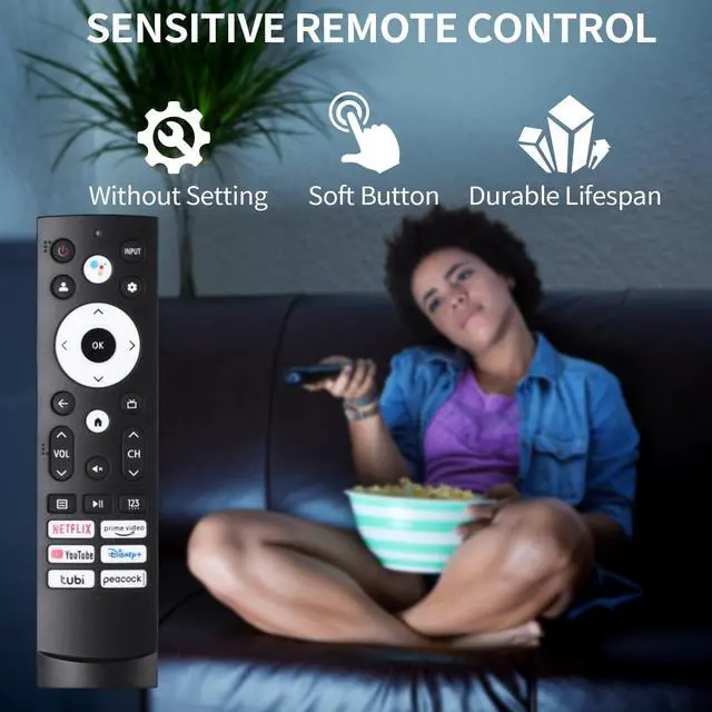 Alt view image 6 of 6 - Compatible Hisense Google 4K UHD Series Smart TV 65U8H 75U8H 50U6H 55U6H 65U6H 75U6H 43A6H 50A6H 55A6H 55U6K 65U7K 55U8K