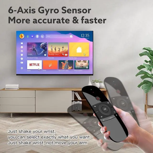Alt view image 5 of 7 - Air Mouse Remote Control, Universal TV Remote Control, 2.4G Wireless Keyboard Multi-function Remote Control for Nvidia Shield/Android TV Box/PC/Projector/HTPC/All-in-One Computer