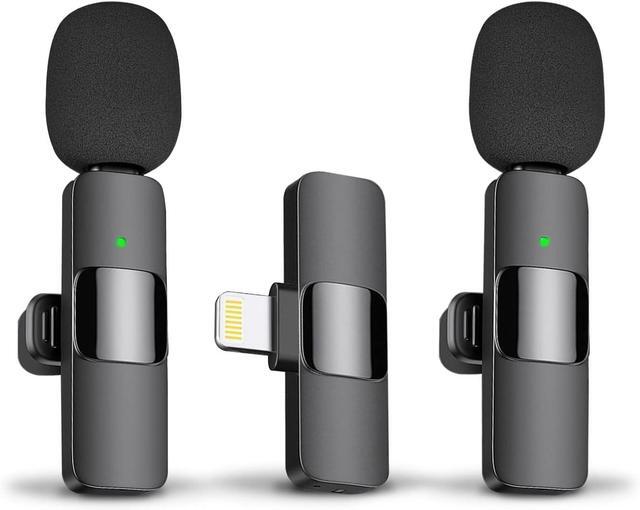 Main image of Professional Wireless Lavalier Microphone for iPhone, iPad - Cordless Omnidirectional Condenser Recording Microphone for Interview Video Podcast Video Blog YouTube