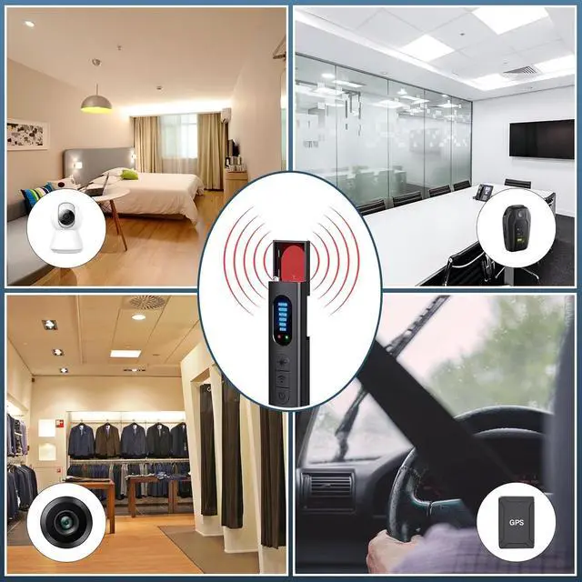 Alt view image 6 of 7 - Hidden Camera Detector, Spy Insect Camera Detector, Spy Infrared Mini Camera Detector GPS Tracker Listening Device Anti Spy Detector with 5 Modes and 5 Levels of Sensitivity for Hotel Airbnb Office Ba