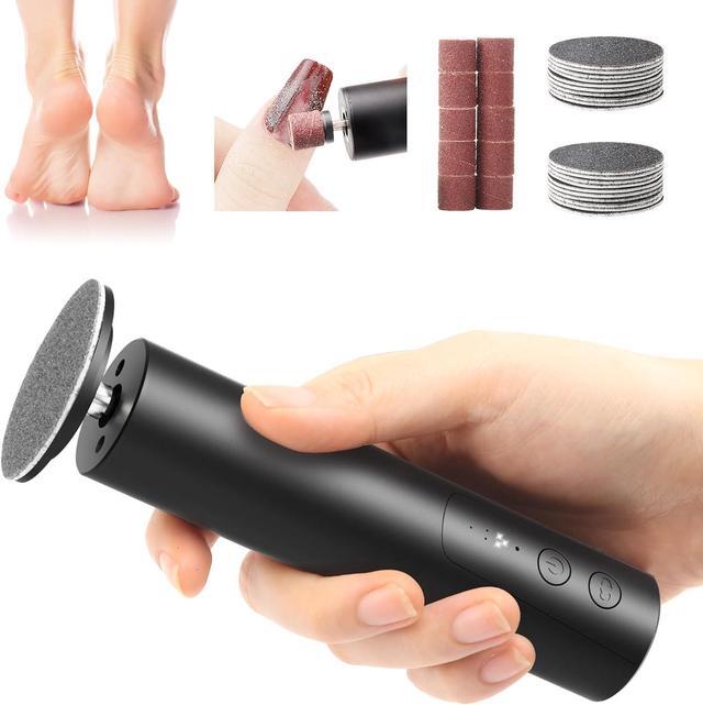 Main image of Electric Foot Callus Remover, Electric Foot File Nail Grinder 2 in 1, Rechargeable Professional Foot Grinder Tool for Dry Dead Skin on Feet with Sandpaper Disc, 6 Speed Adjustable