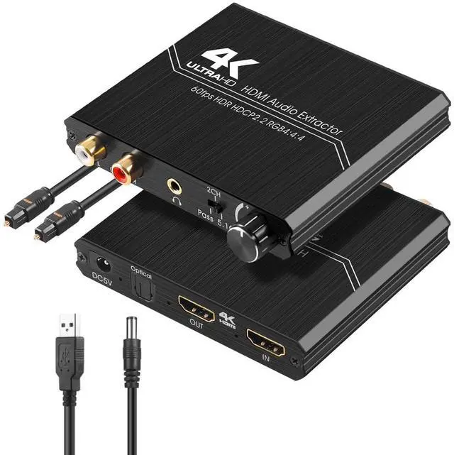 Main image of HDMI Audio Extractor Adapter HDMI to Optical SPDIF 3.5mm stereo L/R audio converter volume control