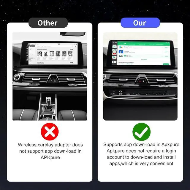 Alt view image 4 of 7 - Magic Carplay Ai Box 2.0 Max, Support Netflix/YouTube/Hulu/Tiktok/TF card etc., Qualcomm Multi-core Wireless Carplay and Android Car Adapter for OEM Wired Carplay Car