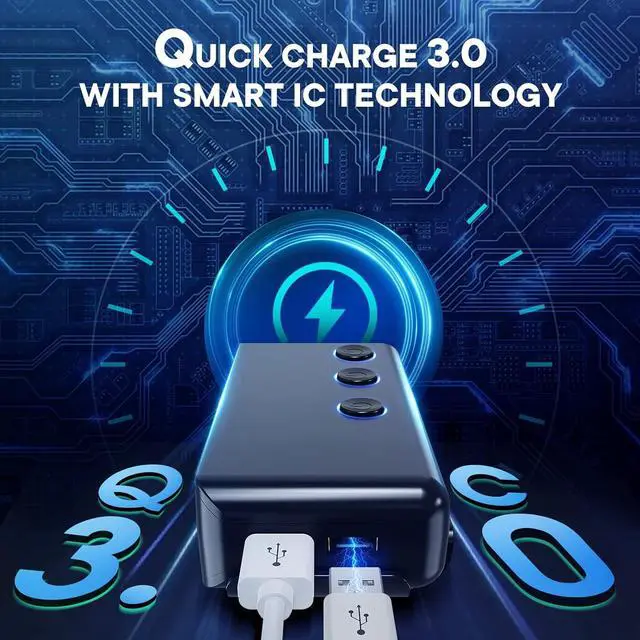 Alt view image 5 of 7 - Cigarette Lighter Adapter Splitter, 180W12V/24V 3-Way Power Splitter DC Outlet with 8.5A 4 USB Ports Multi-Function Car Charger, LED Display Voltage, QUICK CHARGE 3.0 [Upgraded] Switches