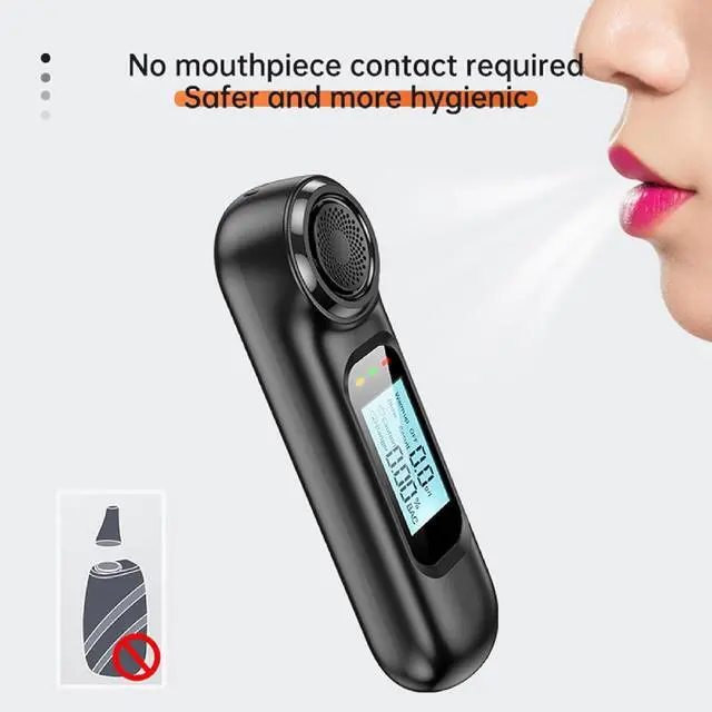Alt view image 3 of 7 - High-precision breath alcohol tester handheld breathalyzer digital LCD display car alcohol detector