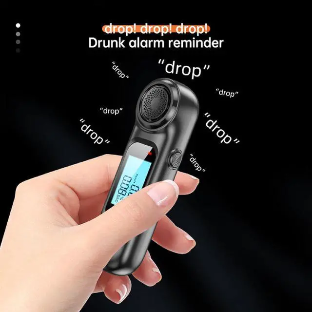 Alt view image 6 of 7 - High-precision breath alcohol tester handheld breathalyzer digital LCD display car alcohol detector