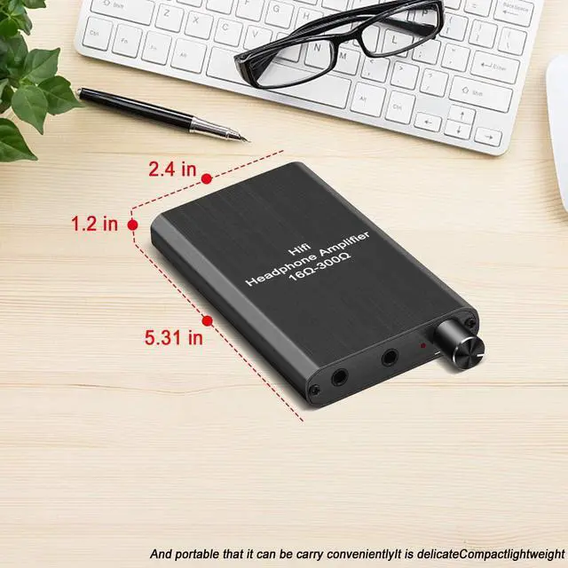 Alt view image 3 of 6 - Portable Headphone Amplifier 3.5mm Stereo Audio Input/Output Support Volume Control with GAIN Switch, Rechargeable Battery, 3.5mm Headphone Amplifier for Switch/PS4/iPhone/PC/MP3/4/4 /HD 650 Headphone
