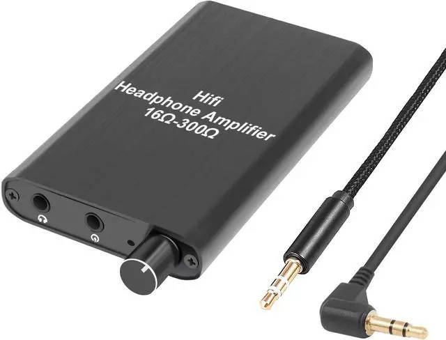 Main image of Portable Headphone Amplifier 3.5mm Audio Rechargeable Two-Stage GAIN Switch HiFi Headphone Amplifier Compatible with MP3/4, phones, computers and a variety of 3.5mm audio digital devices.