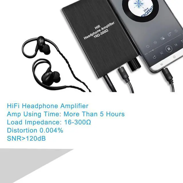 Alt view image 5 of 7 - Portable Headphone Amplifier 3.5mm Audio Rechargeable Two-Stage GAIN Switch HiFi Headphone Amplifier Compatible with MP3/4, phones, computers and a variety of 3.5mm audio digital devices.