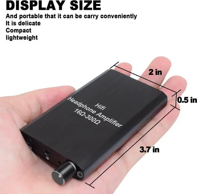 Alt view image 6 of 7 - Portable Headphone Amplifier 3.5mm Audio Rechargeable Two-Stage GAIN Switch HiFi Headphone Amplifier Compatible with MP3/4, phones, computers and a variety of 3.5mm audio digital devices.