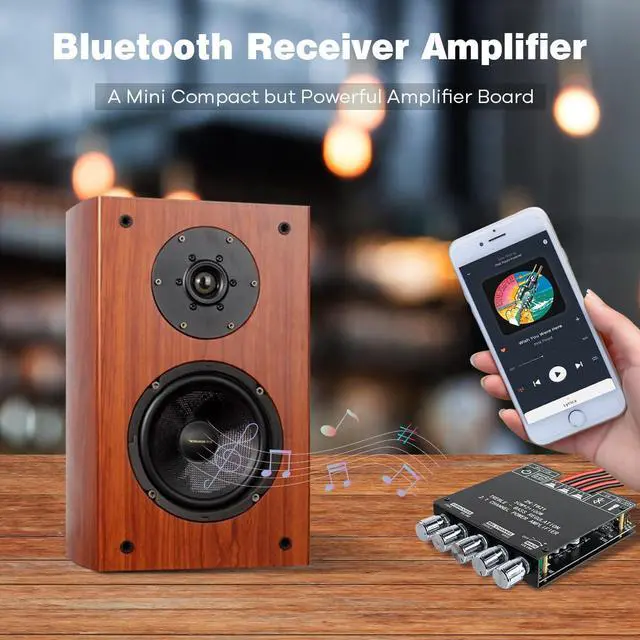 Alt view image 4 of 7 - Bluetooth 5.0 50W+50W+100W 2.1 Channel Subwoofer Amplifier Board TPA3116D2 HiFi Treble and Bass Control Stereo Digital Audio Amplifier Board for Home Theater DIY Wireless Speakers