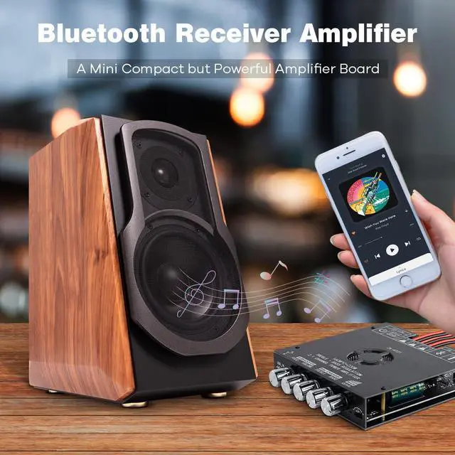 Alt view image 4 of 7 - TDA7498E Bluetooth Amplifier Board 160W×2+220W Subwoofer 2.1 Channel Audio Receiver Power Amplifier Module with Treble and Bass Controls for DIY Speakers