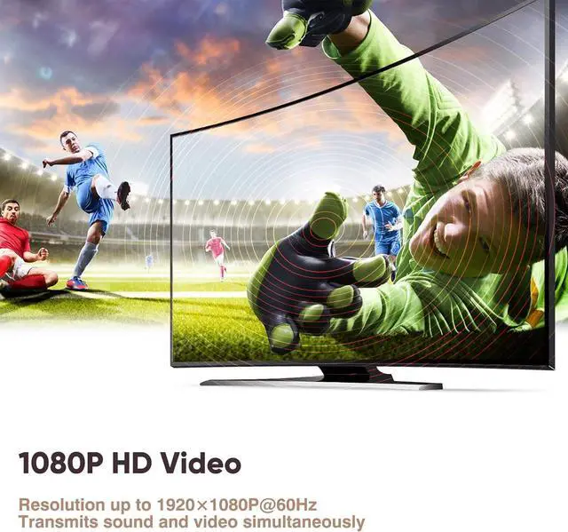 Alt view image 5 of 7 - Wireless HDMI Transmitter and Receiver, Long Distance 150M/450Ft, 1080P HD Streaming, Plug and Play HDMI Extender for TV, Projector, Laptop, Game Consoles, Perfect for Home, Office, Classroom Use