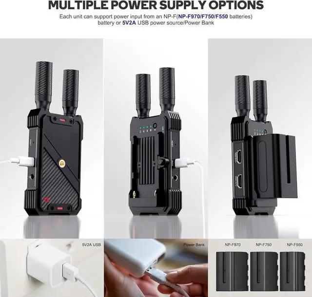 Alt view image 2 of 7 - Wireless HDMI Transmitter and Receiver, 1080P Full HD Wireless Video Transmission System with Loop-Out, 1300FT Los Range, 0.05s Latency for Streaming from DSLRs, Laptops, Setop Boxes to TVs/Projectors