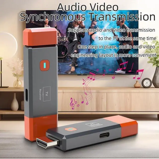 Alt view image 3 of 7 - Wireless HDMI Transmitter and Receiver, 328FT/100M 2.4G/5G Wireless HDMI Extender, 4K Decoding 1080P Output for video and audio transmission from laptop/PC/TV box/projector/streaming to monitor/TV.