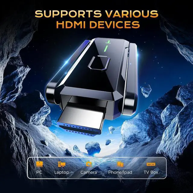 Alt view image 6 of 7 - Wireless HDMI Transmitter and Receiver, 492-Foot Wireless HDMI Extender with Adapter, Plug and Play 2.4/5GHz Antenna Enhanced Signal, 4K Decoding 1080P Output to Laptop/Box Monitor/Projector