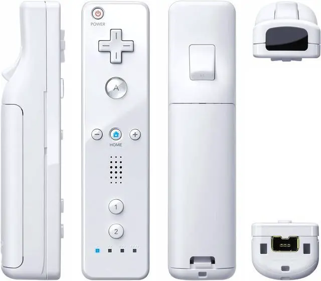 Alt view image 2 of 6 - Wii Controller 2-Pack, Wii Remote with Silicone Case and Wrist Strap, Wii/Wii U Remote, White