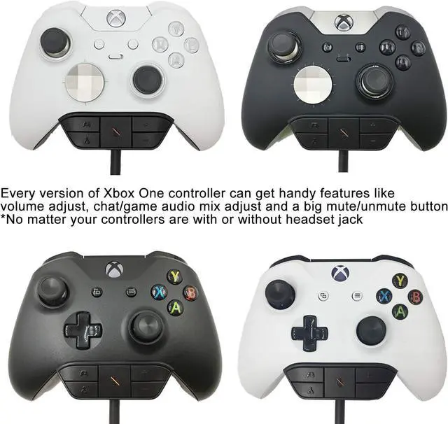 Alt view image 3 of 6 - Stereo Headset Adapter for Xbox One and Xbox Series X|S Controllers - Directly adjust audio balance (game sound and voice chat), volume, microphone