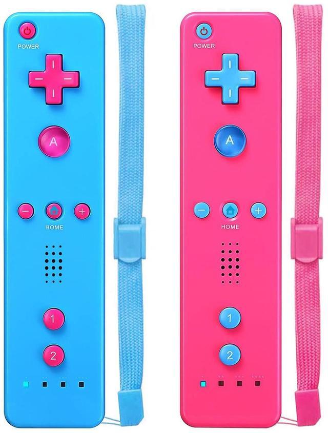 Main image of Wii Controller, Wii Remote 2 Pack Compatible with Nintendo Wii with Wrist Strap and Case Pink and Blue