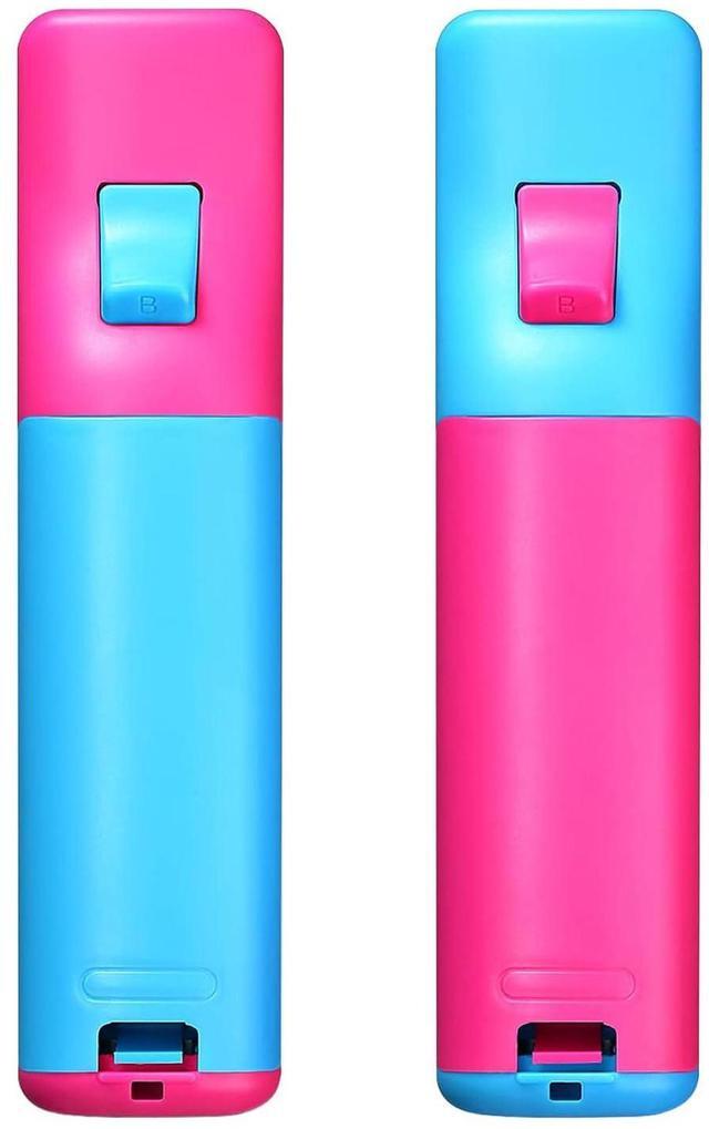 Alt view image 2 of 5 - Wii Controller, Wii Remote 2 Pack Compatible with Nintendo Wii with Wrist Strap and Case Pink and Blue