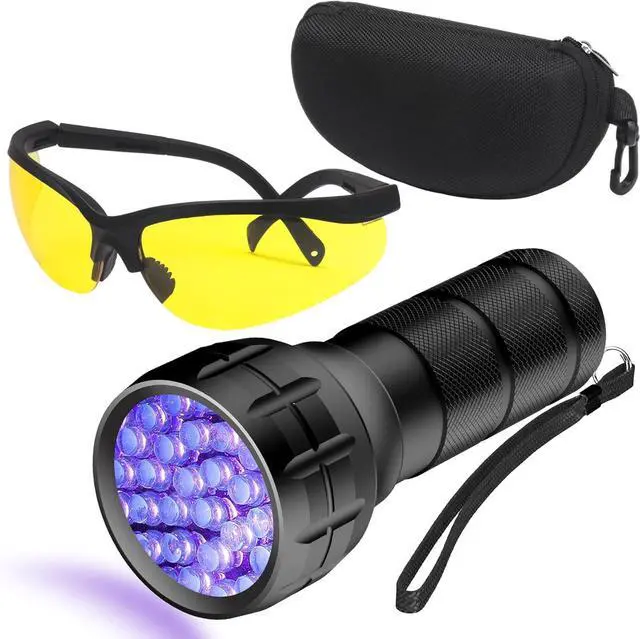 Main image of Air Conditioning Leak Detector Tool, Air Conditioning Leak Detector Kit, UV Lamp for AC UV Dye Leak Detection, Oil Dye Leak Detector with Protective Eyewear