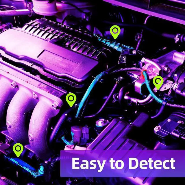 Alt view image 4 of 7 - Air Conditioning Leak Detector Tool, Air Conditioning Leak Detector Kit, UV Lamp for AC UV Dye Leak Detection, Oil Dye Leak Detector with Protective Eyewear