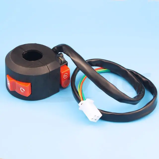 Alt view image 3 of 5 - Handlebar mounted motorcycle switch start termination switch 7/8 22mm 4 wire aftermarket replacement parts for 110cc 125cc Taotao ATVs quad bike pit bike.