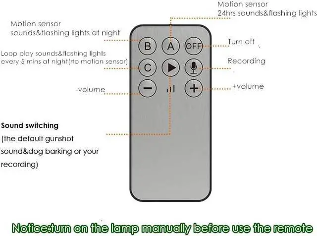 Alt view image 7 of 7 - Solar Powered Outdoor Motion Sensor Alarm - Barking Dogs and Gunshots, Supports Recording ± Volume, 130db Loud Noise Maker, 3 Operating Modes with USB Strobe Light, Farewell to Intruders