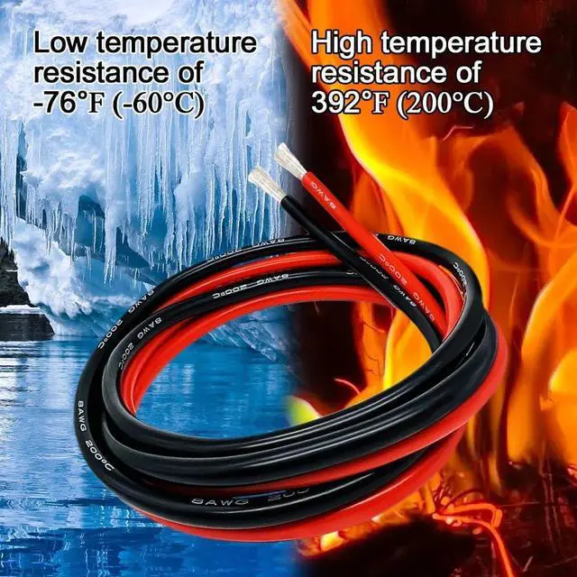 Alt view image 6 of 7 - Jumper Cable with Adapter 18V Battery Jumper Starter Compatible, Automotive Booster Cable 2ft 8AWG Cable Power Tool Cable, Silicone Wire Temperature Resistant 392°F