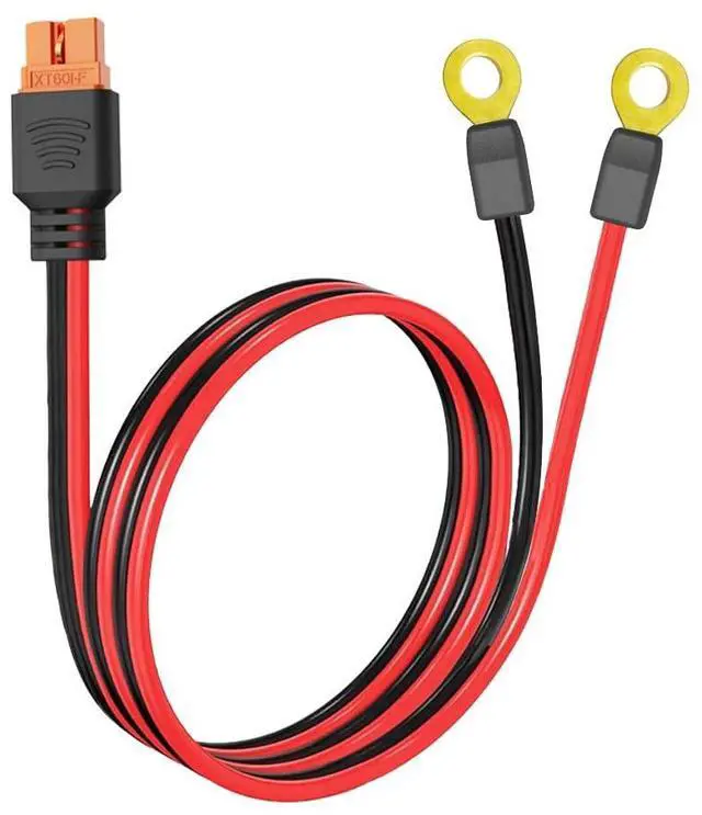 Main image of XT60i to O-Ring Terminal Cable, Over 16A, 5ft 10AWG Extension Cord XT60i Female to O-Ring Connector XT60i-f Compatible Lipo Battery (1.5M/5FT)