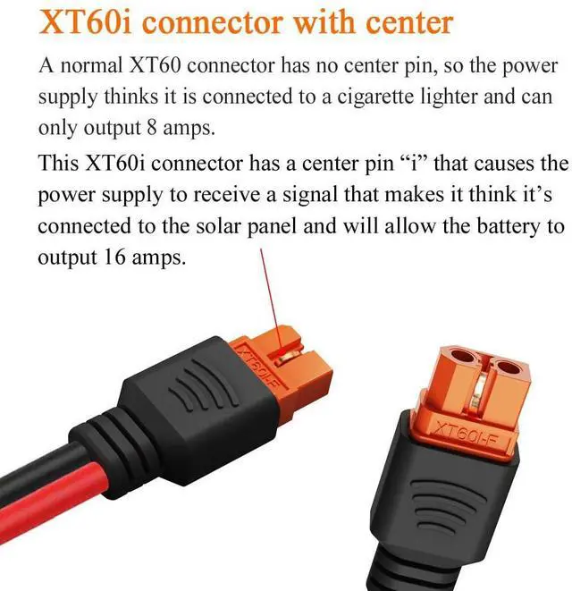 Alt view image 3 of 7 - XT60i to O-Ring Terminal Cable, Over 16A, 5ft 10AWG Extension Cord XT60i Female to O-Ring Connector XT60i-f Compatible Lipo Battery (1.5M/5FT)