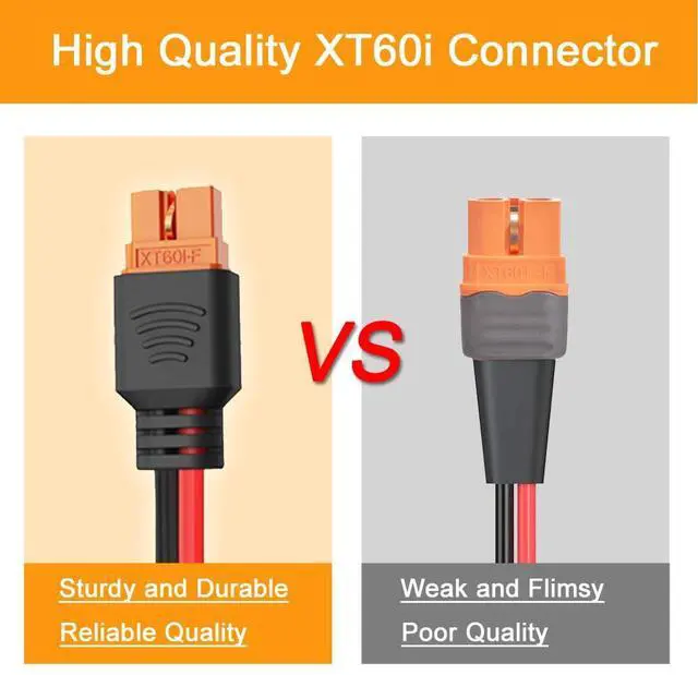 Alt view image 4 of 7 - XT60i to O-Ring Terminal Cable, Over 16A, 5ft 10AWG Extension Cord XT60i Female to O-Ring Connector XT60i-f Compatible Lipo Battery (1.5M/5FT)