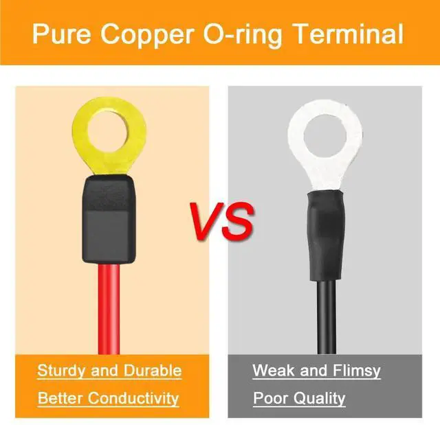 Alt view image 5 of 7 - XT60i to O-Ring Terminal Cable, Over 16A, 5ft 10AWG Extension Cord XT60i Female to O-Ring Connector XT60i-f Compatible Lipo Battery (1.5M/5FT)