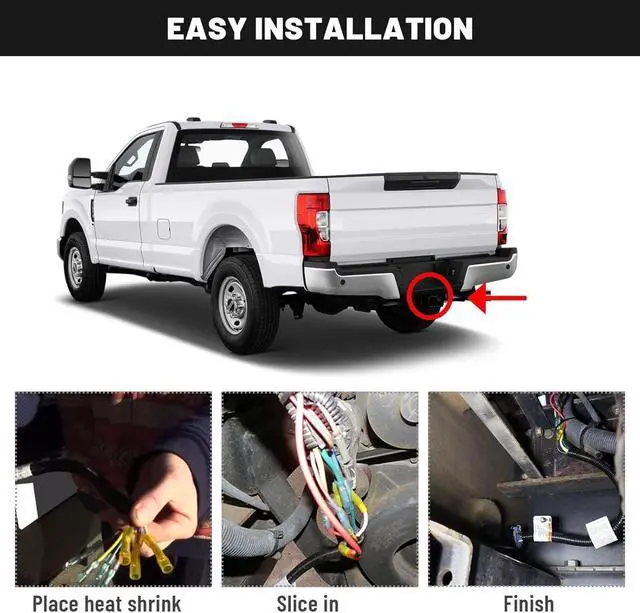 Alt view image 3 of 7 - OEM Style Replacement USCAR Connector Harness,Universal 7-Pin Trailer Plug Truck Side,Splicing Multi-Traction Factory 7-Way Towing Hitch Wire for Ford, GM, Chevrolet Silverado, GMC Sierra Dodge