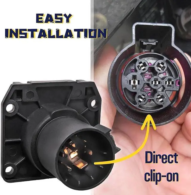 Alt view image 4 of 7 - OEM Style Replacement USCAR Connector Harness,Universal 7-Pin Trailer Plug Truck Side,Splicing Multi-Traction Factory 7-Way Towing Hitch Wire for Ford, GM, Chevrolet Silverado, GMC Sierra Dodge