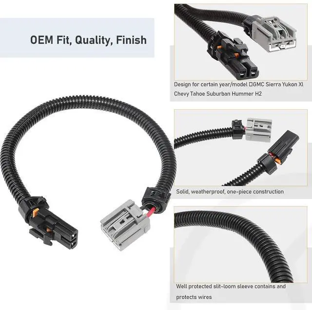 Alt view image 5 of 6 - 15-75221 Blower Motor Wiring Harness 14 in (Approx. 35.6 cm) Fits 2007-2014 GM Chevrolet Tahoe Suburban Silverado Avalance,GMC Sierra Buick Yukon,Escalade,Fits Hummer,OE 15887352,222229 57044