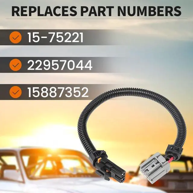 Alt view image 4 of 6 - 15-75221 Blower Motor Wiring Harness 14 in (Approx. 35.6 cm) Fits 2007-2014 GM Chevrolet Tahoe Suburban Silverado Avalance,GMC Sierra Buick Yukon,Escalade,Fits Hummer,OE 15887352,222229 57044