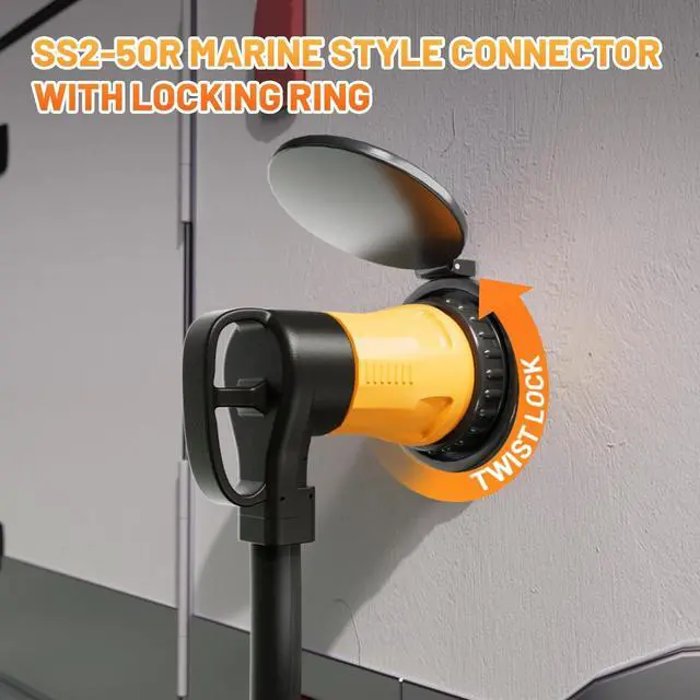 Alt view image 3 of 7 - NEMA 14-50P to SS2-50R Twist Lock RV Generator Adapter,50 Amp 14-50P RV Generator Plug to Coastal Power Adapter,125/250V for 50A Transmission Switching Power Entry Box,RV Camper,Gen erator to House