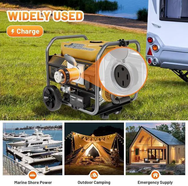 Alt view image 7 of 7 - NEMA 14-50P to SS2-50R Twist Lock RV Generator Adapter,50 Amp 14-50P RV Generator Plug to Coastal Power Adapter,125/250V for 50A Transmission Switching Power Entry Box,RV Camper,Gen erator to House