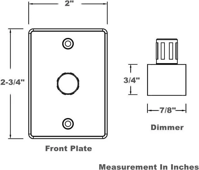 Alt view image 2 of 7 - 12V Dimmer Switch, RV Dimmer High Side PWM Dimmer Switch for Boat Camper Trailer Van Truck, for LED Lamps, Halogen, Incandescent, Strip Lights