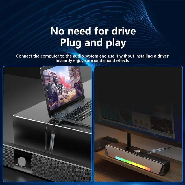 Alt view image 5 of 7 - USB to Optical Audio Adapter USB A to Optical Audio SPDIF Port Connection 2M/6.5FT Jack Audio Converter Cable for PC Laptop to Optical Audio Box